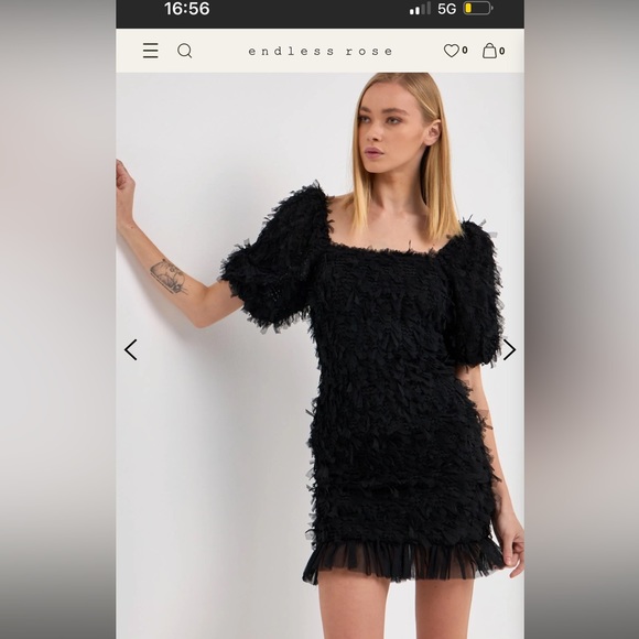 Endless Rose Mesh Trimmed Fitted Mini Dress - Picture 5 of 8